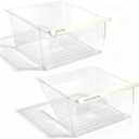 Upgraded 2188656 (Upper) Fridge Crisper Drawer & 2188664 (Lower) Crisper Bin Refrigerator Drawer Replacement Compatible with Kenmore Whirlpool Refrigerator Drawers Parts - WP2188656, WP2188664