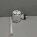 MR.SIGA Toilet Bowl Brush and Holder, Premium Quality, with Solid Handle and Durable Bristles for Bathroom Cleaning, White, 1 Pack (One Size)