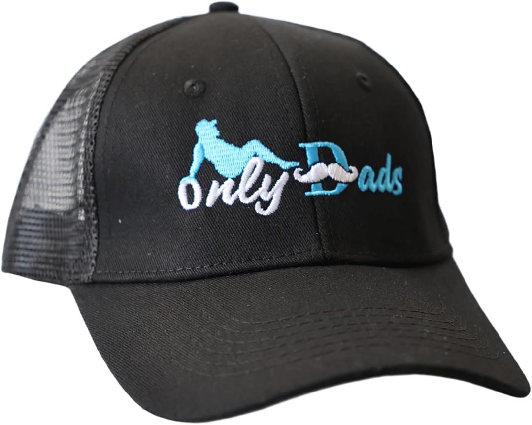 Embroidered Cotton Hat  Adjustable Baseball Cap for Women, Funny Casual Gift for Girlfriend or Self Wear Black (Black)