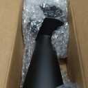 Deco 79 Metal Decorative Vase Art Deco Fluted Centerpiece Vase, Flower Vase for Home Decoration 8" x 8" x 26", Black