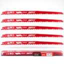 12-Inch Wood Pruning Reciprocating Saw Blades, 5TPI Saw Blades for Tree Trimming, Wood Cutting (5 Pack/5TPI)