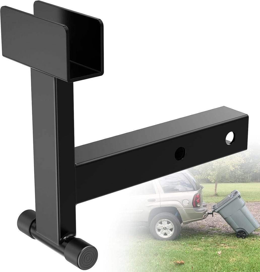 2" Trash Can Hauler Grabber Hitch Reciever, Garbage Hauling Towing Hitch Attachment,Trash Tow Truck Grab Hook Receiver Fit for Lawn Mower Garden Tractors