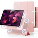 SMARTDEVIL Magnetic Case for iPad 2022/2021/2020/2018 (11"/10.9"), Lightweight Shockproof Protective Tablet Case Cover with Pencil Holder, Auto Wake/Sleep, 5 Standing Angles, Pink