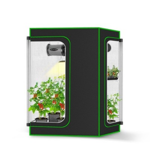 MELONFARM 2-in-1 Grow Tent, 36"x24"x48" High Reflective Diamond Mylar with Multi-Chamber and Floor Tray for Hydroponic Indoor Growing
