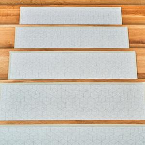 Carpet Stair Treads Non-Slip Geometric  9x30 (15-Pack) Runners for Wooden Steps