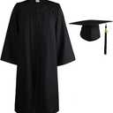 GraduationMall Matte Graduation Gown Cap Tassel Set 2023 for High School and Bachelor 57 (6.0-6.2)