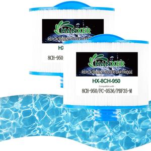 8CH-950 Spa Filter Cartridge Replaces for PBF35, PBF50-F2S, Filbur FC-0536, Excel Filters XLS-834, Aladdin 15052, AK-90311, 10-2785, 80503 Hot Tub Filter, 50 sq.ft, 2 Pack 8CH-950 Spa Filter Cartridge Replaces for PBF35, PBF50-F2S, Filbur FC-0536, Excel Filters XLS-834, Aladdin 15052, AK-90311, 10-2785, 80503 Hot Tub Filter, 50 sq.ft, 2 Pack