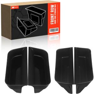 4PCS for Ford Explorer 2020-2023 Front and Rear Row Door Storage Box Door Side Organizer Tray Phone Container Pocket Insert Tray Armrest Organizer Container for Ford Explorer Accessories