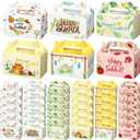 Gilprop 48 Pcs Happy Sukkot Gift Boxes Happy Sukkot Party Bulk Treat Boxes for Candy Cookies Snacks 6" x 4" x 4" Easy to Assemble Gabled Boxes for Jewish Festival Holiday Party Favor