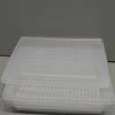 Food Storage Container, Plastic Food Containers with Removable Drain Plate and Lid, Stackable Portable Freezer Storage Containers - Tray to Keep Fruits, Vegetables, Meat and More (4,Large)