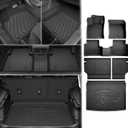 Floor Mats for Ford Bronco Sport Only 2021 2022 2023 2024 2025 2026 TPE Rubber Automotive Cargo Mats All Weather Protection Mat Heavy Duty Backrest Liner Black