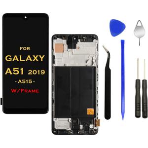 Eaglewireless LCD Display Screen with Front Touch Screen Digitizer Pre-Installed Assembly for Samsung Galaxy A51 4G A515 A515U A515F A515F/DS A515F/DSN T SM-A515F/DSM SM-A515F/N (Not for A51 5G)