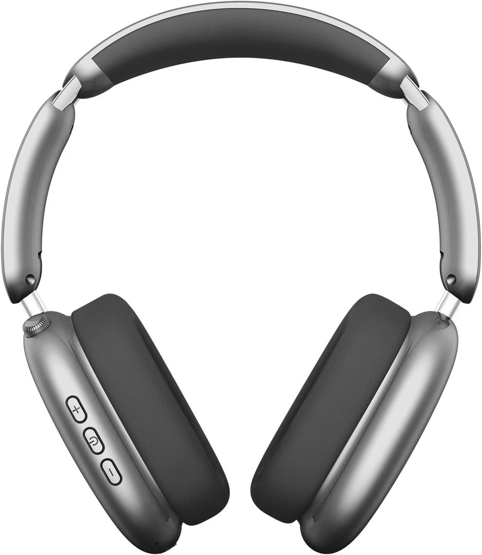 Wentronic Y02 Active Noise Cancelling Headphones, Wireless OverEar Bluetooth 5.4 Headphones, Multiple Modes, 60H Playtime, HiRes Audio, Big Bass, Foldable Lightweight for Travel Home Office, Grey