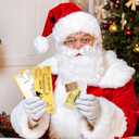 Gisafai 100 Sets Polar Stickers Golden Tickets Bulk Polar Christmas Decorations Believe Bell Santa Sleigh Bell Invitations Xmas Gifts Train Party Supplies Favors Stuffers Organza Bags Tags (White)