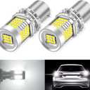 2Pcs 1157 p21/5w BAY15D LED Bulb for Tail Light White, CANBUS Error Free Anti Hyper Flash 2016 89SMD 4000LM Automotive Replacement Light Bulbs for Daytime Running Lights