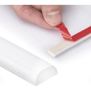 Art3dwallpanels 10 Ft Flexible Peel and Stick Trim Molding for Backsplash Tile Edge, Self-Adhesive Wall Trim for Corner Decor, 120x0.47x0.2 Inch White