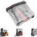 Jiawu Forklift Cover, Universal Transparent Full Forklift Cover, All Weather Protection, Sunshade Covers for Most Standard Forklifts, Windproof, Rainproof, 60in L x 53in W x 52in H