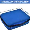 Speed Cube Storage Case Compatible with Rubik's Cube for GAN Magic Puzzle Cubes, Carrying Bag Holder with Mesh Pocke for Brain Teaser Fidget Toy/Cube Stand/Tutorial (Box Only) - Blue