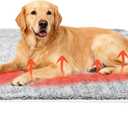 Clysee Large Self Warming Dog Pad for Elevated Cot Dog Beds Self Heating Pet Mat Warm Thermal with Corner Straps 32x57in Removable Washable Soft Cover Non-Slip Bottom for Indoor Outdoor