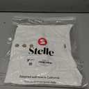 Stelle Women's Ribbed Knit Henley Long Sleeve Button Top Loose Fit (White, S)