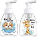 2PCS Foaming Soap Dispenser, DQELFA Foam Hand Soap Dispenser Pump Bottles, Refillable Plastic Foam Dispenser for Soap, Kitchen, Bathroom (8oz,250ml)