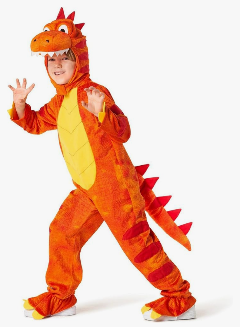 Morph - Orange Dinosaur Costume Kids, Toddler Dinosaur Costume, Kids Dinosaur Costume, Dinosaur Halloween Costume , Kids 3/4Y