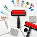 Geelin 3 Pack Rubber Brayer for Gel Printing 4 Inch Rubber Brayer Roller for Printmaking