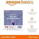 Amazon Basics Laundry Detergent Pacs, Lavender Scent, HE Compatible, 120 Count