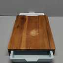 Kristie's Kitchen Wood Cutting Board  Meal Prep Station With Pull Out Trays For Easy Food Prep, Storage & Clean Up  Wooden Non Slip Prep Deck  Serving Board - 100% Acacia Kitchen Cutting Board