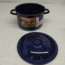 IMUSA C20666-1063310W 6-Quart Blue Speckled Enamel Stock Pot with Lid