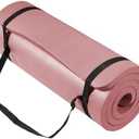 Yoga Mat 1-Inch Extra Thick High-Density Exercise Mat with Non-Slip Surface & Carry Strap for Men & Women Tear-Resistant Pilates Workout Mat for Home Gym, Floor Fitness