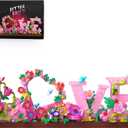 LOVE Heart Floral Building Kit, 791PCS DIY Romantic Flower Brick Set, Creative Anniversaries Gifts for Women & Men, Valentine's/Mother's Day, Home & Desk Decor, Present for Ages 6+ Kids Girls Adult