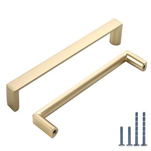 KNOKLOCK 10 Pack 5 Inch(128mm) Kitchen Cabinet Handles Brushed Gold Cabinet Pulls Kitchen Cabinet Hardware Drawer Pulls for Dresser Cupboard Wardrobe