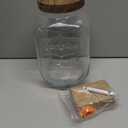 mustry Glass Drink Dispenser for Parties, 1 Gallon Beverage Dispenser with Stand and Spigot Solid Stainless Steel, Used as Lemonade Dispenser Sun Tea Jar Kombucha Jar, Set of 2