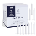 Candle Charisma 50 White Spell Candles - 4." Unscented Paraffin Chime Candles, Smokeless & Dripless, Colored Candles, 1.5 Hours Burn Time 0.4" Thick Taper Candles for Rituals, Witchcraft and Parties