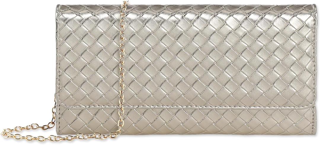U+U Small Crossbody Bags for Women, Clutch Bag with Removable Chain, Card Slots & Phone Pocket - Lightweight Purse (10Colors)