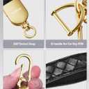 TopMade Keychain, Works with Apple Find My, Premium Handmade Knit Leather Car Key Chains for Women & Men, Smart Tracker Tag, Anti-Lost Key Finder, Universal Key Fob Holder, IP67 Waterproof, Black