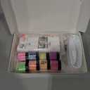 Dip Nail Powder Starter Kit with Recycling Tray System, 8 Colors Bright Neon Pastel Summer Colors Acrylic Powder Nail Design Set Home DIY Accessories 21Pcs