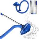 Pool Vacuum Cleaner for Above Ground and In Ground Pools,Flexible Hose with Extension Rods, Extendable Cleaning Tool (Blue)