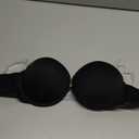 Strapless Push Up Bra with Clear Straps for Women, Thick Padded Underwire Convertible Bras Add One Cup 36 C
