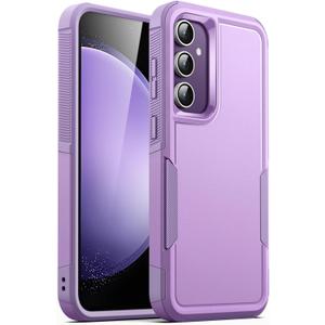 JETech Case for Samsung Galaxy S23 FE 6.4-Inch, Heavy Duty Dual-Layer Protection, Rugged Tough Shockproof Phone Cover with Matte Design (Light Purple)
