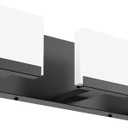 Ralbay LED Modern Black Vanity Light 3 Light Acrylic Matte Black Bathroom Vanity Wall Light Modern Black Bathroom Vanity Lighting Fixtures