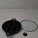 Large Aperture Takoyaki Pan with Glass Cove, Cast Iron Takoyaki Pan(7 Hole)