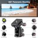 NEEWER 90 Inch Tall Overhead Horizontal Camera Tripod Monopod with Ball Head & Flexible Center Column, Metal DSLR Video Travel Stand, Arca Type QR Plate & Inverted Legs, Max Load 10 kg / 22 lbs, TP63