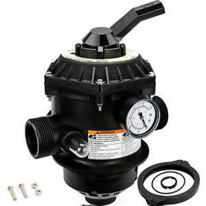 1-1/2-Inch 6-Way Clamp Style Valve Fit for Pentair Meteor/Sand Dollar/Tagelus/Sta-Rite Cristal-Flo II Pool and Spa Sand Filter, Multi-Port Valve for Pentair-262506