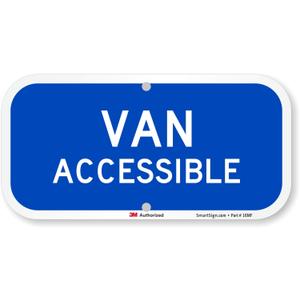 "Van Accessible" Sign By SmartSign | 6" x 12" 3M High Intensity Grade Reflective Aluminum