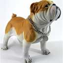 CNFCollection Adorable Standing English Bulldog Puppy Garden Statue, Cute Decorative Resin Figurine for Backyard, Porch, Lawn, Patio for Dog Lovers