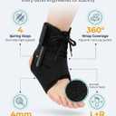 Strong Support Ankle Brace for Women and Men, Dual Spring-Stabilized Lace Up Ankle Support Brace, Figure-8 Wrap, Breathable 4mm Neoprene Ankle Stabilizer for Walking & Recovery, (L)