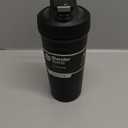 BlenderBottle Strada Shaker Cup Insulated Stainless Steel Water Bottle with Wire Whisk, 24-Ounce, Black