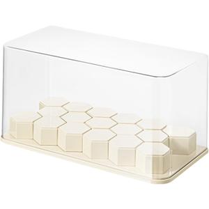 Display Cube - Clear Display Case for Figures and Plush, Detachable Stand Box for Bookshelf and Cabinet, Stackable Organizer for Shelf Corners, Storage & Decor, Acrylic Clear (M)